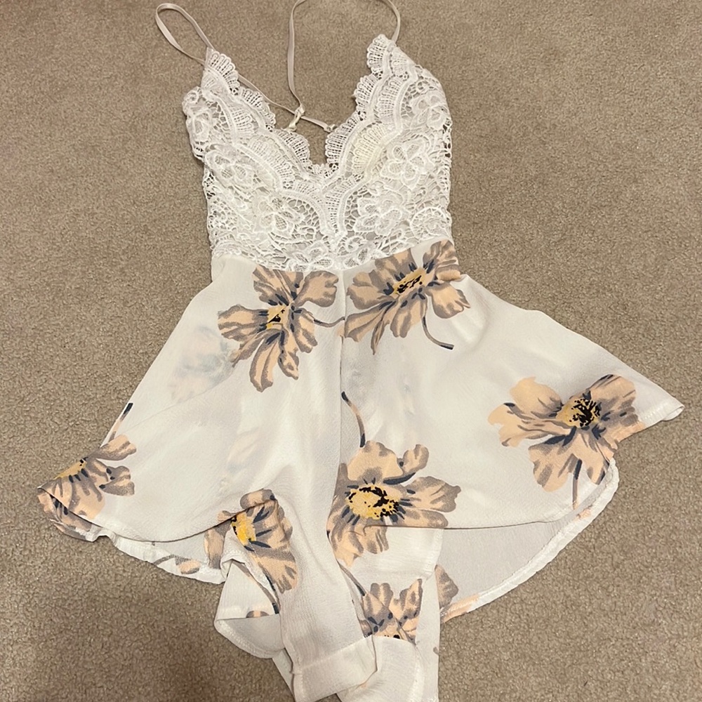 super cute floral romper
